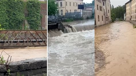 Maltempo A Monza Esonda Il Fiume Lambro Strade Allagate La