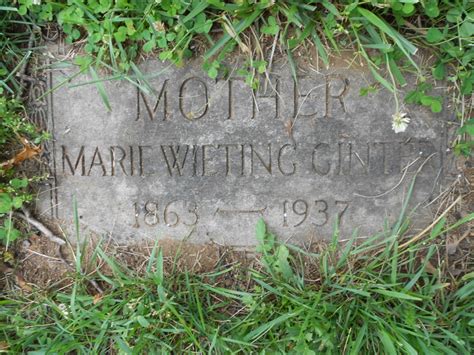 Mary Louise Marie Wieting Ginter 1863 1937 Find A Grave Memorial