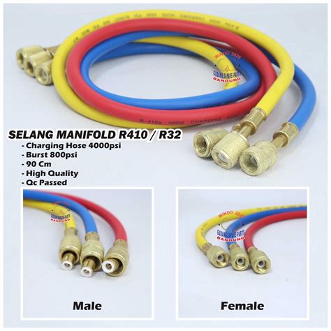 Jual SELANG MANIFUL R410 R32 SET PANJANG 1 5METER SLANG MANIFOL