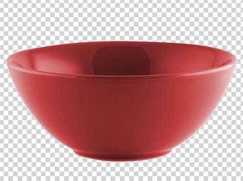 Premium Psd Red Empty Bowl Isolated On White Backgroundphoto Premium Psd