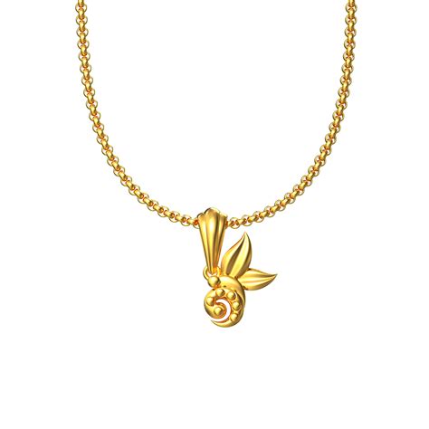 SPE Gold Trendy Snail Shape Gold Pendant Poonamallee