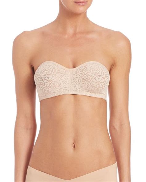 Lyst Wacoal Halo Lace Strapless Bra In Natural