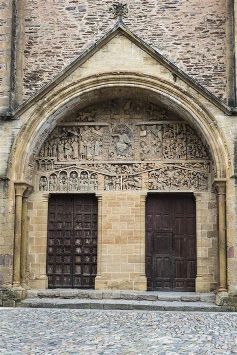 Romanesque Tympanum in France Stock Image - Image of cathedral, aveyron ...