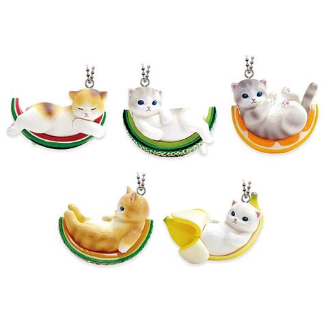 Colgante Fruit Neko Cat Gashapon Kawaii Panda Making Life Cuter