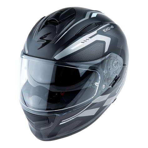 Casque intégral Scorpion Exo 491 Kripta noir mat argent Casque