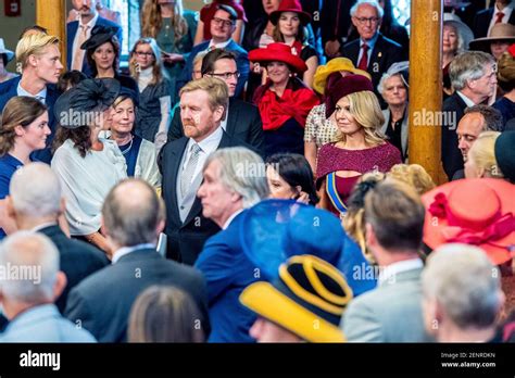 King Willem Alexander And Queen Maxima Of The Netherlands During The Trown Speech To The Members