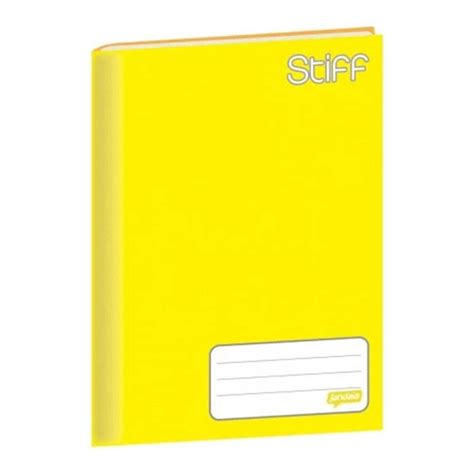 Caderno Brochura Tamanho Stiff Amarelo Folhas Jandaia No Shoptime