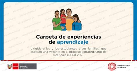 Minedu Carpeta Experiencias De Aprendizaje