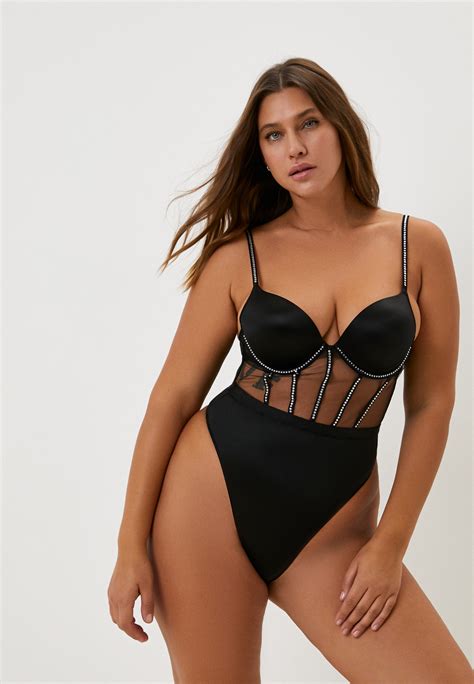 Боди Victoria s Secret TEDDY LINGERIE цвет черный RTLABZ купить в интернет магазине