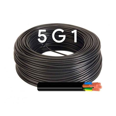 Manguera Eléctrica Negra 5G1 Flexible H05VV F 500V Bricoelige