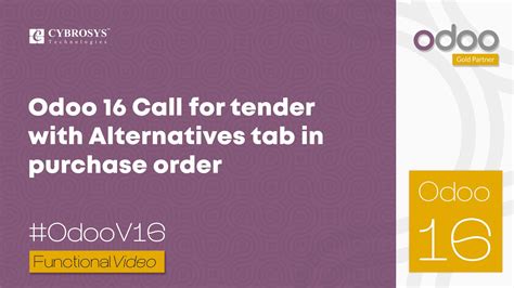 Odoo Call For Tender With Alternatives Tab In Purchase Order Odoo