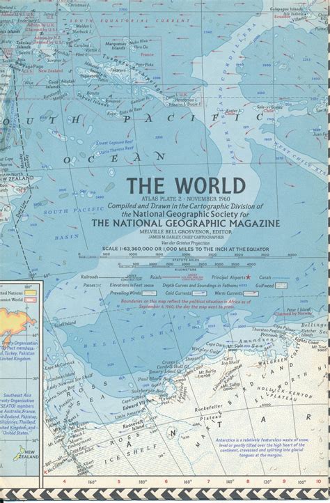 The National Geographic Magazine Maps The World 1960 And The Etsy