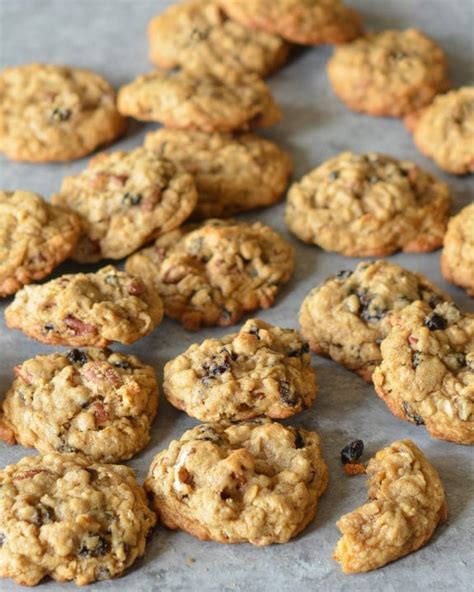 Oatmeal Brown Sugar Cookies With Raisins And Pecans