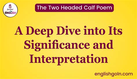 The Two Headed Calf Poem A Deep Dive Into Its Significance And