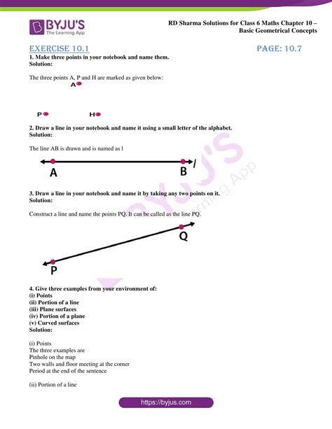 Rd Sharma Solutions For Class Chapter Basic Geometrical Concepts