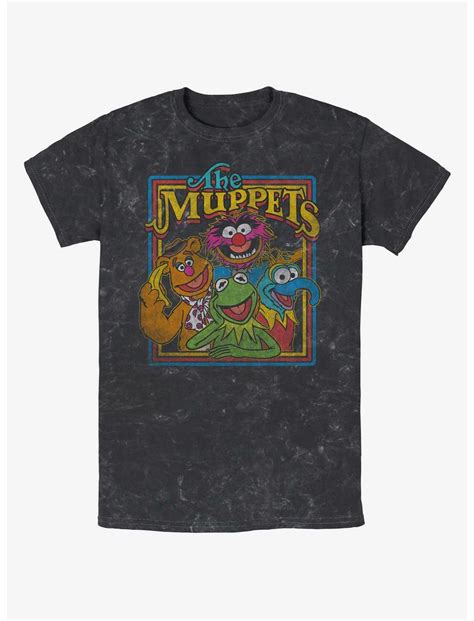 Disney The Muppets Retro Muppet Poster Mineral Wash T Shirt Multi