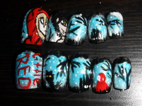 Little Red Riding Hood Nails by TheHungrySquid on DeviantArt