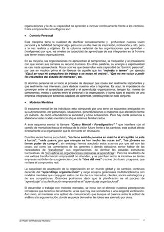 2 Pg Articulo Organizaciones Que Aprenden PDF Descarga Gratuita