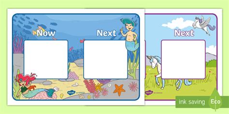 Mermaid Unicorn Themed Now Next Board Twinkl Inclusion