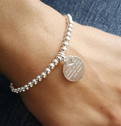 Sterling Silver True Friend Bracelet Birthday T For Women Etsy Uk