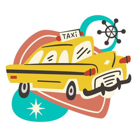 Dise O Png Y Svg De Taxi Coche Veh Culo De Transporte Retro Para Camisetas