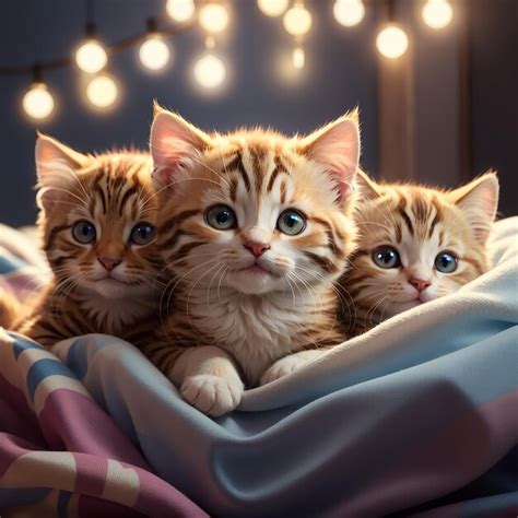 Premium Ai Image A Group Of Adorable Kittens Cuddled Up Together In A