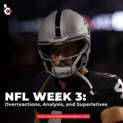 Nfl Week Overreactions Analysis And Superlatives The