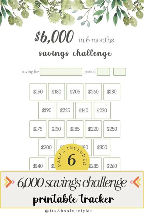 6000 Savings Challenge In 26 Weeks Savings Tracker 6000 Etsy [video] [video] In 2022 Savings