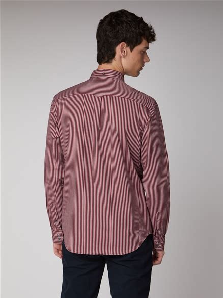 Red White Bengal Stripe Oxford Shirt Ben Sherman Est