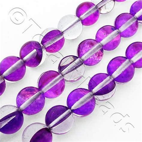 Dual Layer Crystal Bead Round 8mm Dark Amethyst Craft Hobby