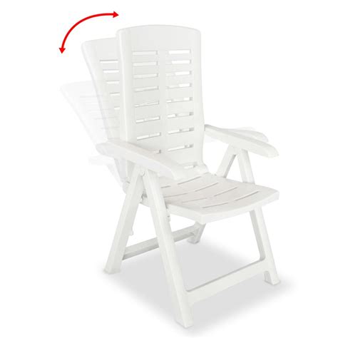 Pcs Chaises Inclinables De Jardin Plastique Blanc Leroy Merlin