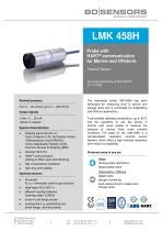 Sensore Di Livello LMK 458 H BD SENSORS GmbH Di Pressione Per