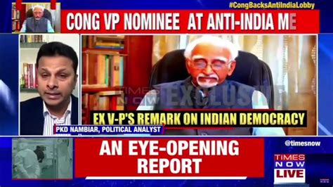 Ex Vp Hamid Ansari Sparks Controversy At Us Event Alleges Intolerance