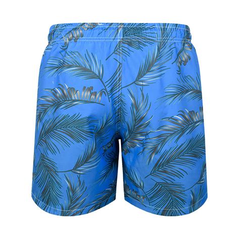 Dosau Mens Beach Shorts Summer Quick Dry With Mesh Lining Print Loose