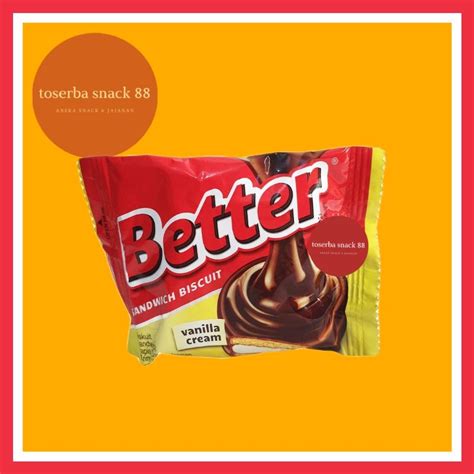 Jual BETTER/Sandwich Biscuit Vanilla Cream (22 gram) | Shopee Indonesia 