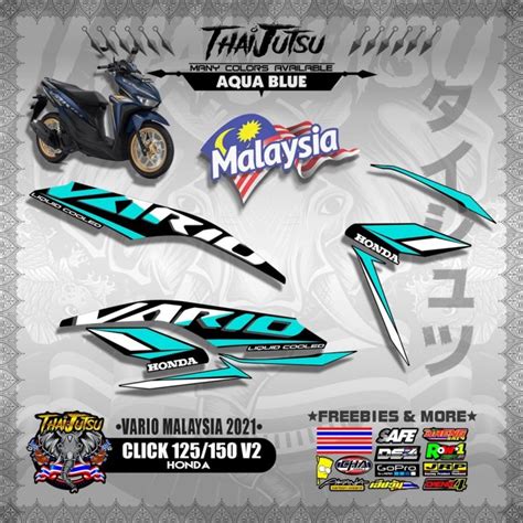 Honda Click 125 150 Malaysian Decals Vario Malaysia 2021 【thaijutsustickers】 Lazada Ph