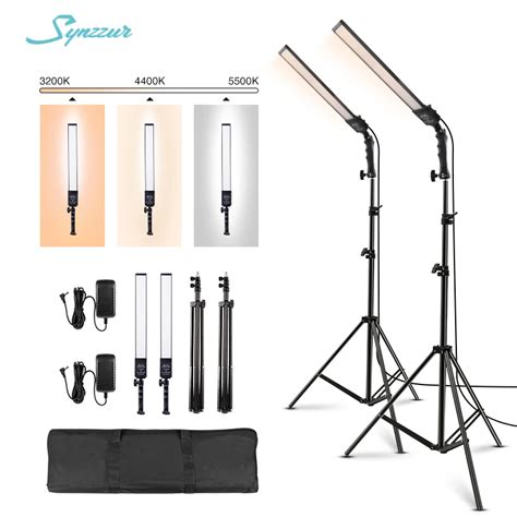 Synzzur Kit de iluminación de fotografía regulable luz LED de relleno