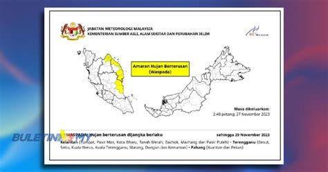 Metmalaysia Keluarkan Amaran Hujan Tahap Waspada Di Kelantan