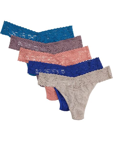 Women S Hanky Panky 5 Pack Plus Size Signature Lace Original Rise Thong