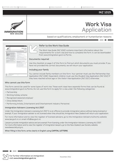 Work Visa Application Inz New Zealand Immigration Service