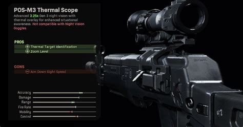 Warzone Pos M3 Thermal Scope Optic Stats Call Of Duty Modern