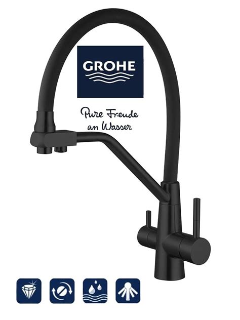 GROHE Смеситель для кухни с гибким изливом и фильтром для купить на ...
