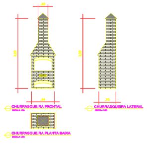 Bloco Autocad Churrasqueira Fog O A Lenha Temos A Maior E Mais