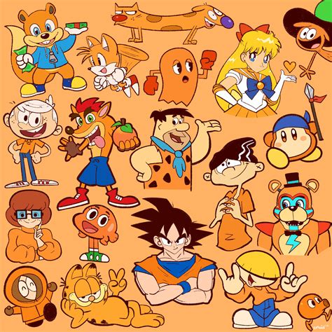 Orange Cartoon Characters