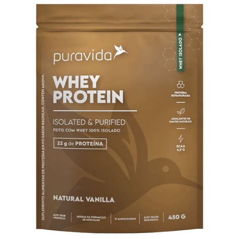 Whey Protein Isolado Natural 450g Puravida