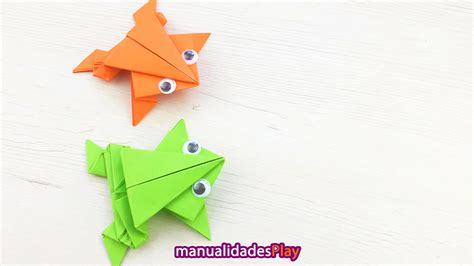 Cómo hacer una rana de papel saltarina ¡Fácil! - Manualidades Play