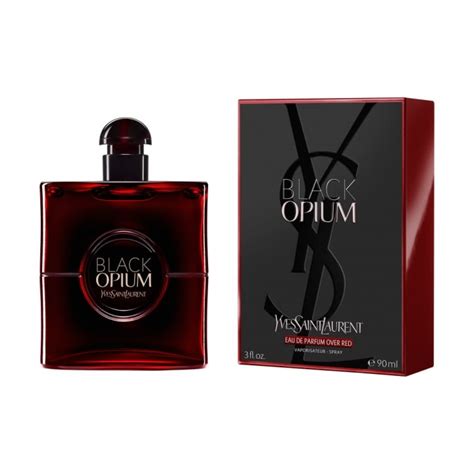 Black Opium De Yves Saint Laurent Eau De Parfum Over Red Incenza