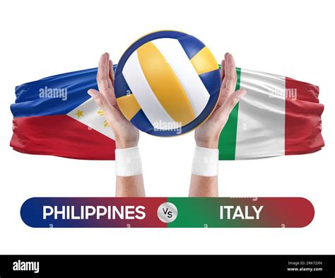 Philippines Vs Italy National Teams Volleyball Volley Ball Match