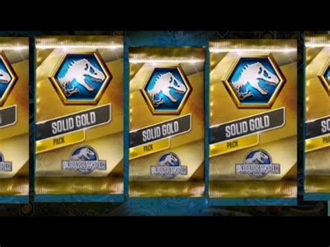 Opening Solid Gold Pack Jurassic World The Game Episodes