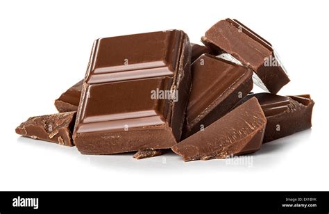 Chocolate Bars Isolated On White Background Stock Photo Alamy